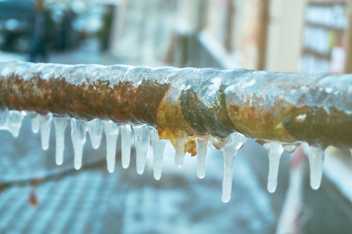 Frozen pipe in Bensalem home